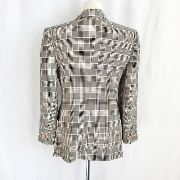 Vintage Emporio Armani plaid lined blazer size S - Picture 7 of 10